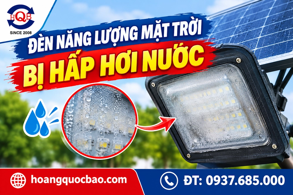 Đèn năng lượng mặt trời bị hấp hơi nước nguyên nhân và cách khắc phục