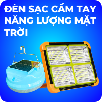 Đèn năng lượng mặt trời cầm tay giá rẻ chỉ từ 195k