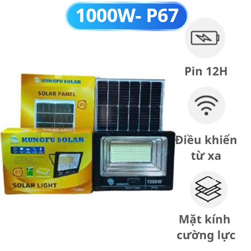 Đèn Năng Lượng Mặt Trời KUNGFU SOLAR KF - 831000(1000W) Tấm Pin Mono
