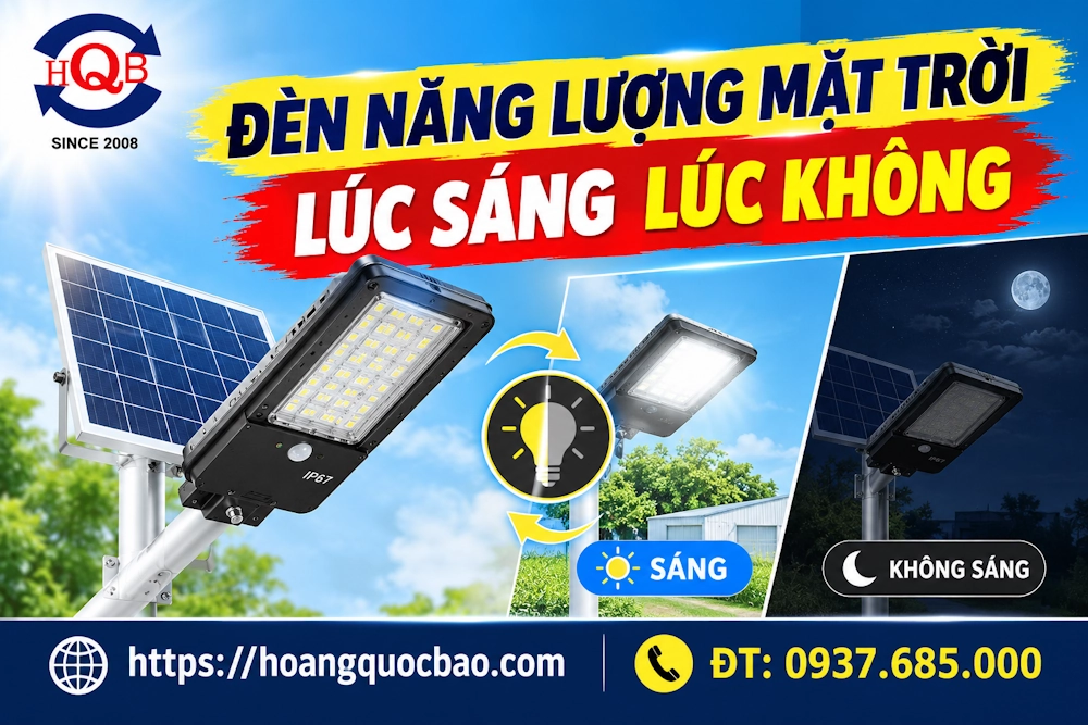 Đèn năng lượng mặt trời lúc sáng lúc không: Nguyên nhân, cách kiểm tra và hướng xử lý