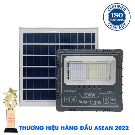 Đèn Pha 300W Năng Lượng Mặt Trời 2 ô Giá Rẻ