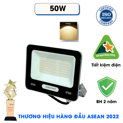 Đèn pha điện 50W ánh sáng vàng - Trung Tính - 3000K. - 4000k