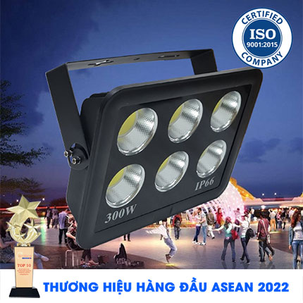 Đèn Pha Led 300W - Đèn Pha Cốc/LY 300W IP66 Chip Led COB Ánh Sáng Trắng