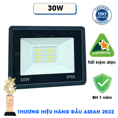 Đèn Pha Led 30W IP66 Chip Led 5054 Kháng Nước Kháng Bụi