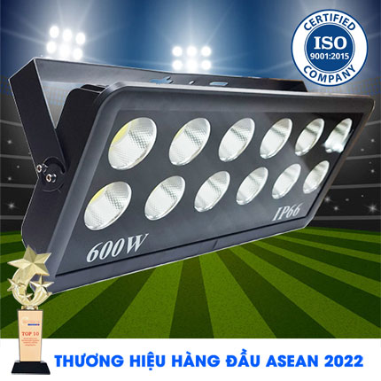 Đèn Pha Led 600W, Đèn Pha Cốc/Ly 600W IP66 Chip Led COB Ánh Sáng Trắng