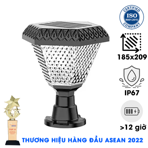 Đèn Trụ Cổng Năng Lượng mặt Trời 200W