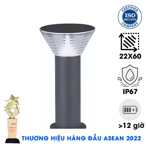 Đèn Trụ  Năng Lượng Mặt Trời QB-1121T