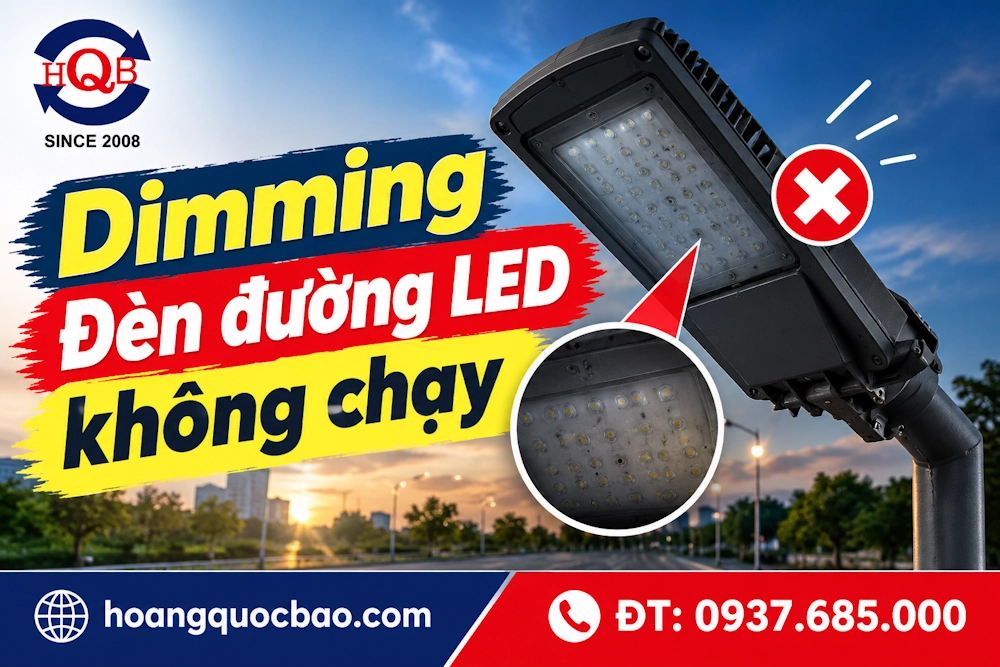 Dimming đèn đường LED không chạy: Nguyên nhân và cách khắc phục
