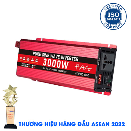 Inverter sin chuẩn KUNGFU SOLAR 3000W - Bộ kích điện 3000W 12V Sang 220V