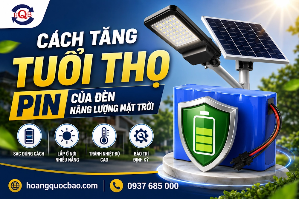 Làm sao tăng tuổi thọ pin của đèn năng lượng mặt trời