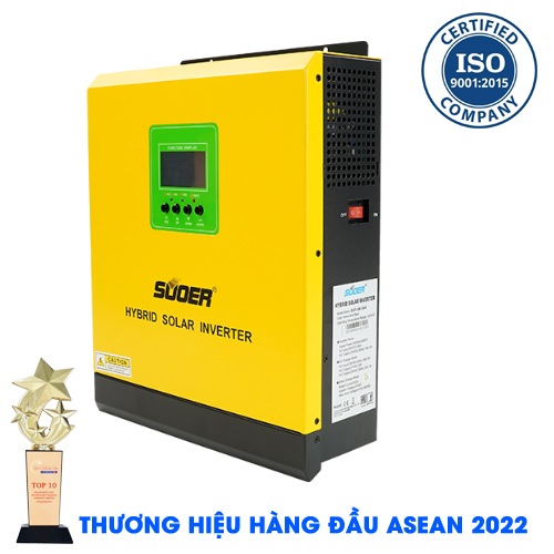 Hybrid Inverter SUOER 3000W SVP-3K-24V Tần Số Cao - Biến Tần Tích Hợp Sạc PWM 50A [Chính Hãng]