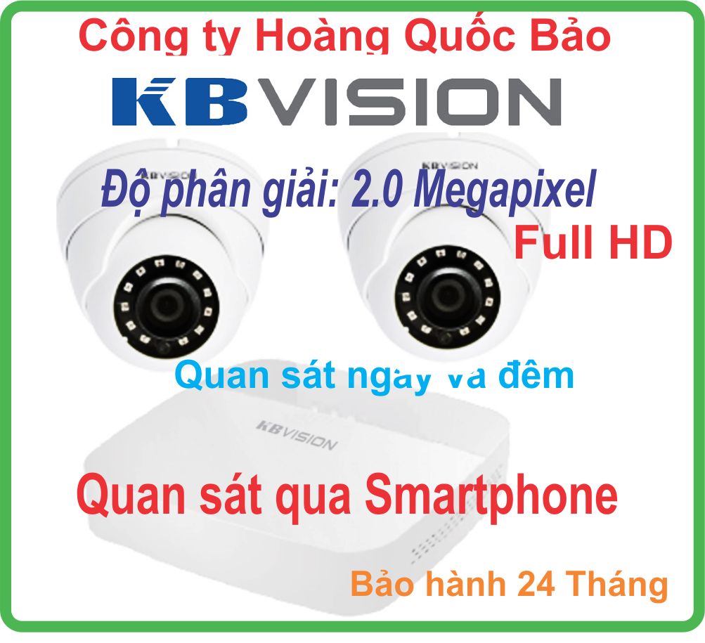 BỘ 02 CAMERA KBVISION 2.0M