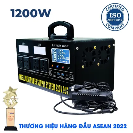 Bộ Lưu Điện, Máy Phát Điện 1200W Năng Lượng Mặt Trời 220V MINI