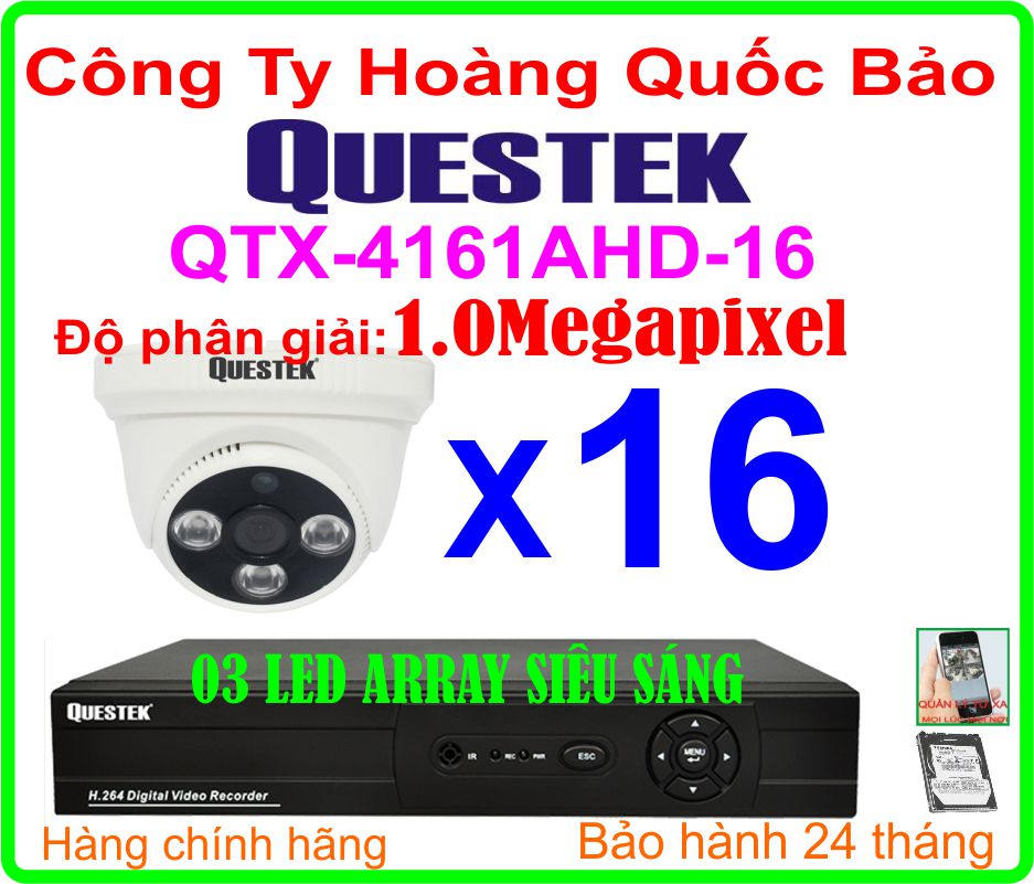 Hệ Thống 16 Camera Khuyến Mãi  QTX-4163AHD - 16CH