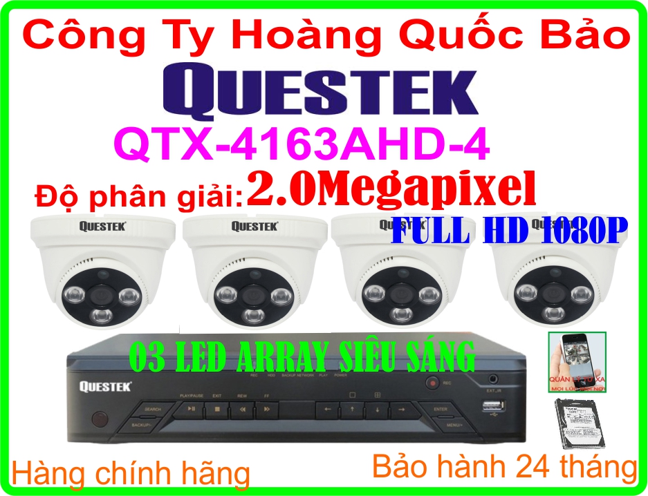 Hệ Thống 4 Camera Khuyến Mãi QUESTEK QTX-4163AHD