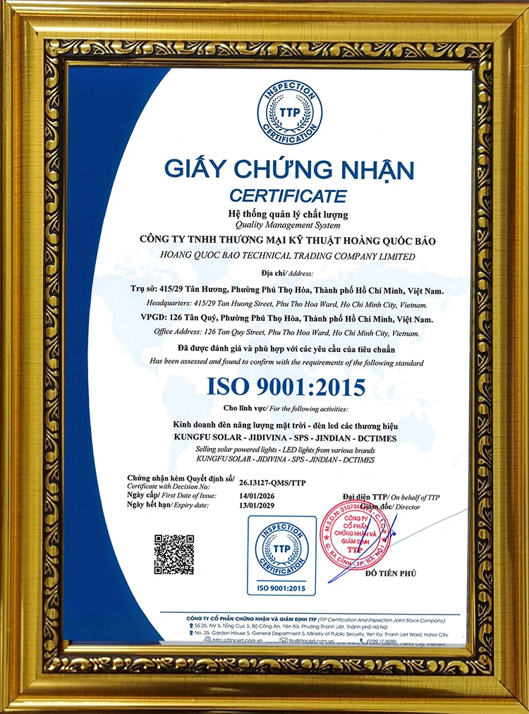 Chứng nhận ISO 9001:2015