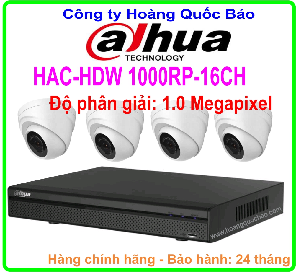 Hệ Thống 4 Camera Khuyến Mãi DAHUA HAC HDW- 1000RP