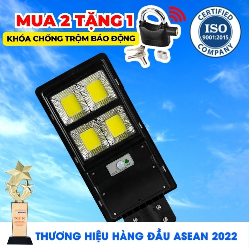 Đèn 100W - Đèn Năng Lượng Mặt Trời Liền Thể 100W KUNGFU SOLAR Mẫu Mới 2023