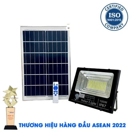 Đèn 100W - Đèn Pha Năng Lượng Mặt Trời 100W KUNGFU SOLAR MD-83100