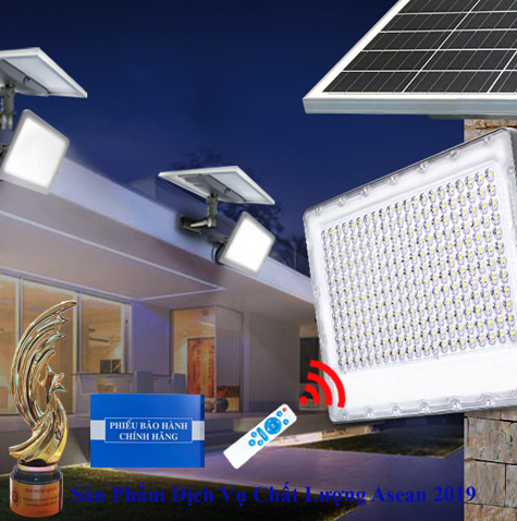 ĐÈN 150W CHỐNG CHÓI NĂNG LƯỢNG MẶT TRỜI - CÓ CẢM BIẾN - Solar Light 150W