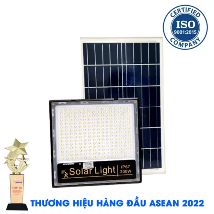 ĐÈN 200W NĂNG LƯỢNG MẶT TRỜI - CÓ CẢM BIẾN - KungFu Solar Light 200W