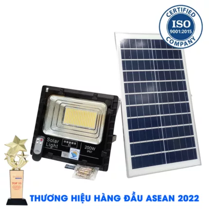 ĐÈN 200W  NĂNG LƯỢNG MẶT TRỜI ÁNH SÁNG MÀU VÀNG - Solar Light 200W