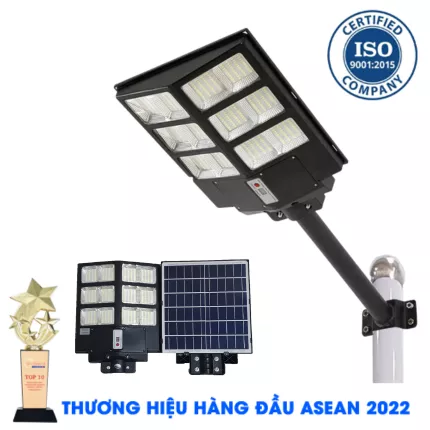 Đèn 300W MD-2X66300B12 - Đèn Đường Năng Lượng Mặt Trời Liền Thể 2 Cánh 300W MD-2X66300B12 - Solar Light 300W