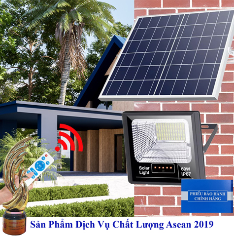 ĐÈN 60W NĂNG LƯỢNG MẶT TRỜI - ĐÈN PHA NĂNG LƯỢNG MẶT TRỜI 60W CHỈ 650K- Solar Light TOPSOLAR 60W