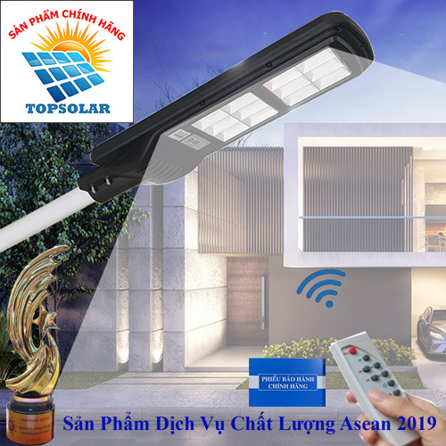 Đèn đường 120W năng lượng mặt trời liền thể chống nước Mẫu Mới 2022
