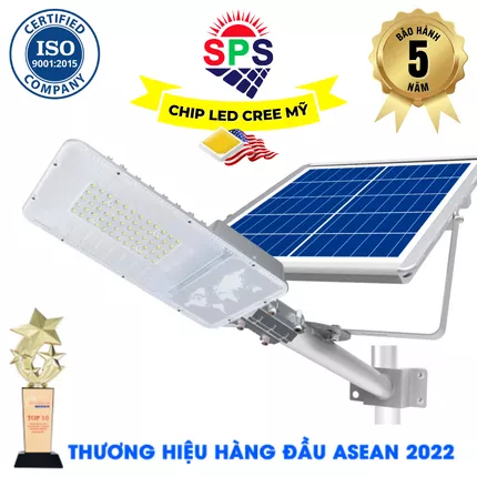 ĐÈN ĐƯỜNG 300W SPS NĂNG LƯỢNG MẶT TRỜI CHIP LED MỸ - BẢO HÀNH 5 NĂM