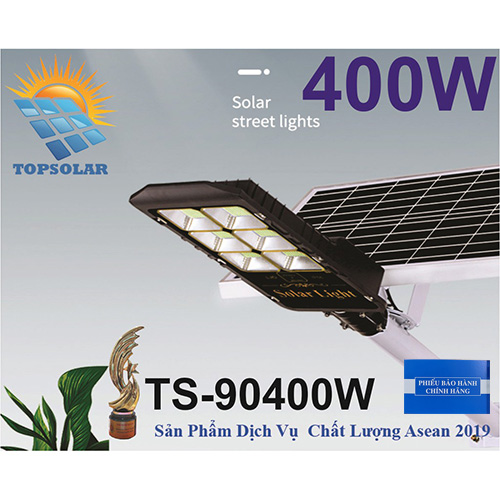 ĐÈN ĐƯỜNG 400W NĂNG LƯỢNG MẶT TRỜI TOPSOLAR CHỈ 2.400K - Solar Light 400W