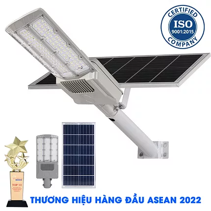 [500W] Đèn Bàn Chải Vát 3 Mặt Năng Lượng Mặt Trời KF-CT500