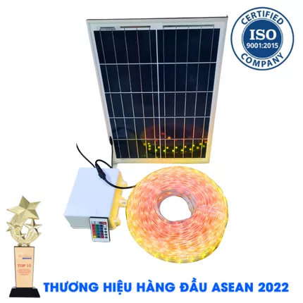 Đèn Led Dây Trang Trí Năng Lượng Mặt Trời 15 mét