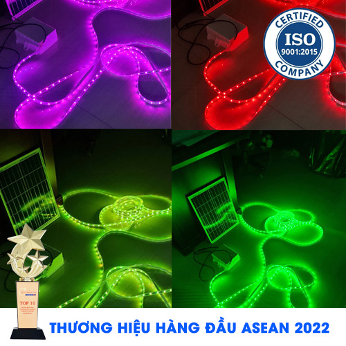Đèn Led Dây Trang Trí Năng Lượng Mặt Trời 15 mét
