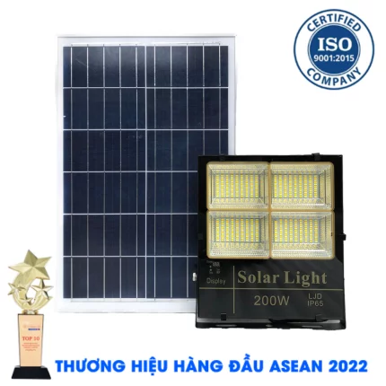 ĐÈN PHA 200W NĂNG LƯỢNG MẶT TRỜI - 3 CHẾ ĐỘ MÀU ÁNH SÁNG VÀNG - TRẮNG - TRUNG TÍNH - Solar Light 200W