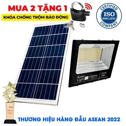 Đèn Pha 400W Năng Lượng Mặt Trời - Mẫu Mới Nhất 2023