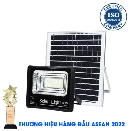 ĐÈN PHA 40W NĂNG LƯỢNG MẶT TRỜI CÓ MÀN HÌNH HIỂN THỊ BÁO PIN