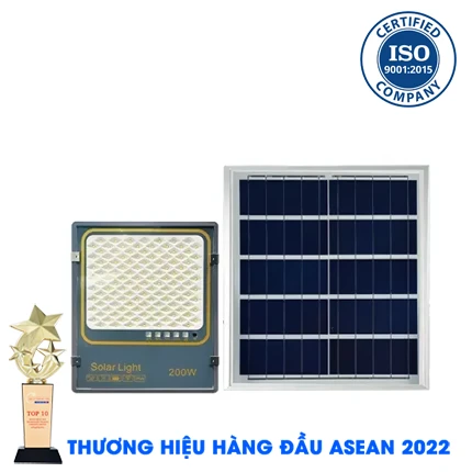 Đèn Pha 200W Năng Lượng Mặt Trời KUNGFU SOLAR KF 03.SL 200W