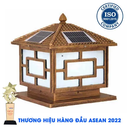 ĐÈN TRỤ CỔNG  NĂNG LƯỢNG MẶT TRỜI  TT - 304 Màu vàng