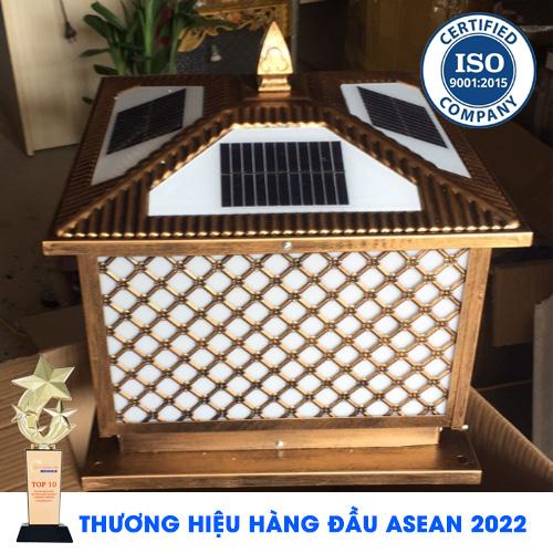 ĐÈN TRỤ CỔNG NĂNG LƯỢNG MẶT TRỜI TT-409 Màu vàng