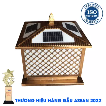 ĐÈN TRỤ CỔNG NĂNG LƯỢNG MẶT TRỜI TT-409 Màu vàng