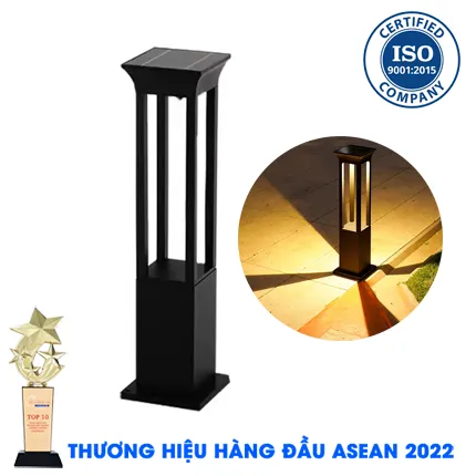 Đèn Trụ Năng Lượng Mặt Trời T4014 Trang Trí Sân Vườn, Công Viên, Đường Phố