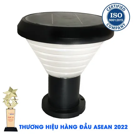 ĐÈN TRỤ TRÒN NĂNG LƯỢNG MẶT TRỜI H280B (ĐEN)