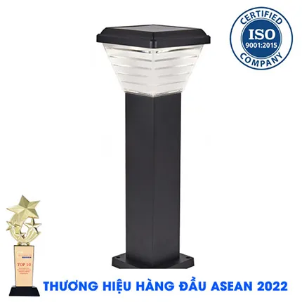 ĐÈN TRỤ VUÔNG NĂNG LƯỢNG MẶT TRỜI H580B (ĐEN)