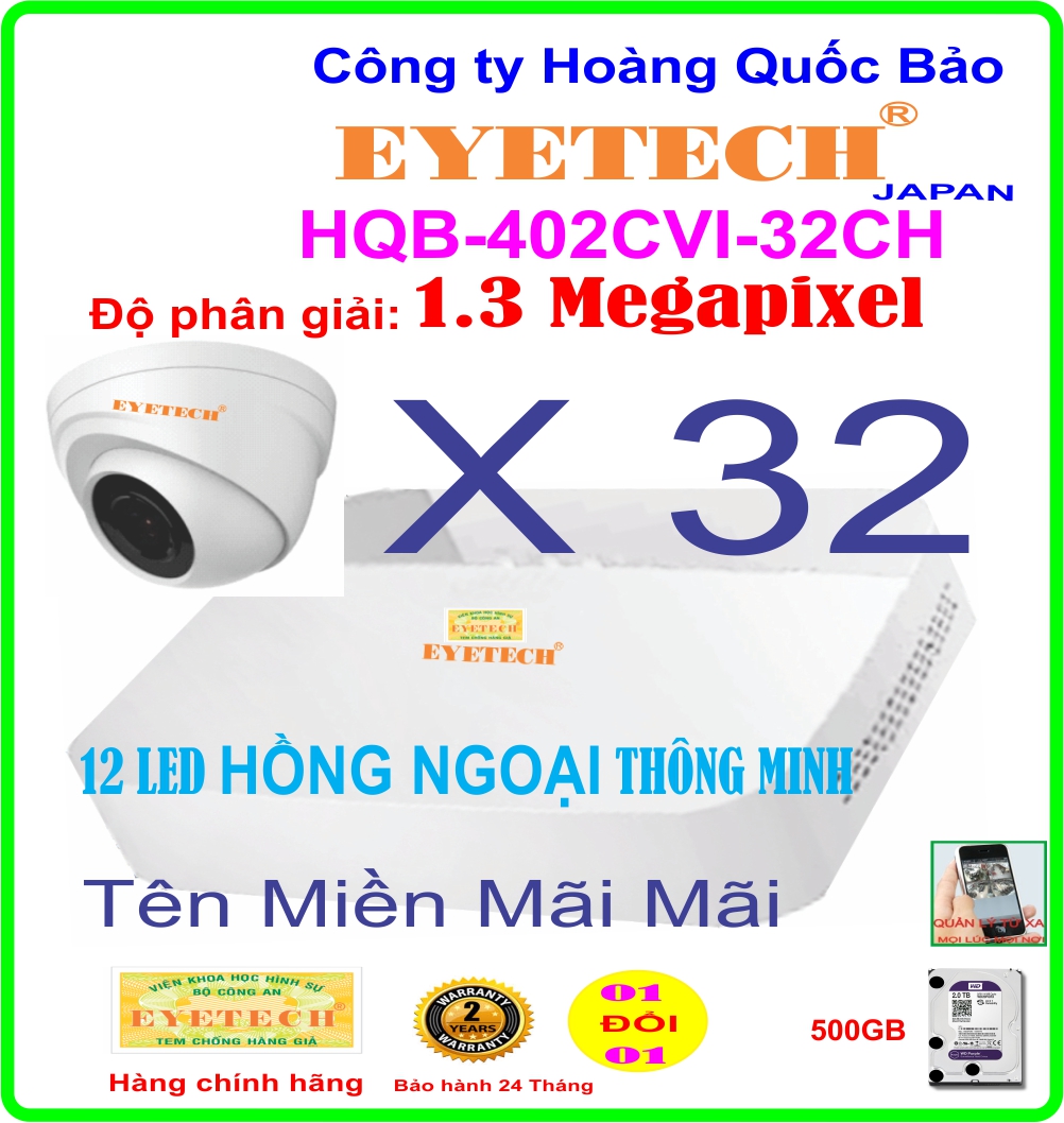 Hệ Thống 32 Camera Khuyến Mãi EYETECH ET-402CVI-32CH