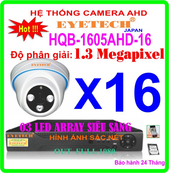 Hệ Thống 16 Camera Khuyến Mãi EYETECH HQB-1605AHD-16