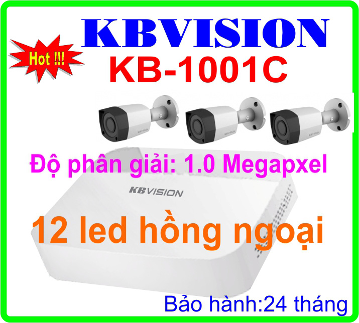 Hệ Thống 3 CAMERA KBVISION Giá Rẻ Nhất