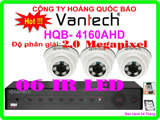 Hệ Thống 3 Camera Khuyến Mãi CAMERA VANTECH HQB-4160AHD