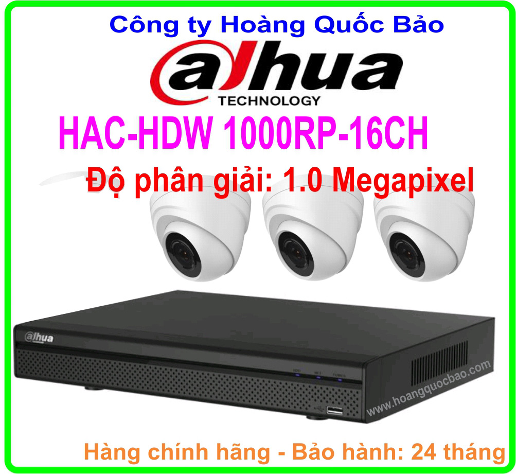 Hệ Thống 3 Camera Khuyến Mãi DAHUA HAC HDW- 1000RP Giá Rẻ