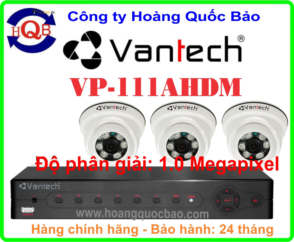 Hệ Thống 3 Camera Khuyến Mãi VANTECH VP-111AHDM -04CH